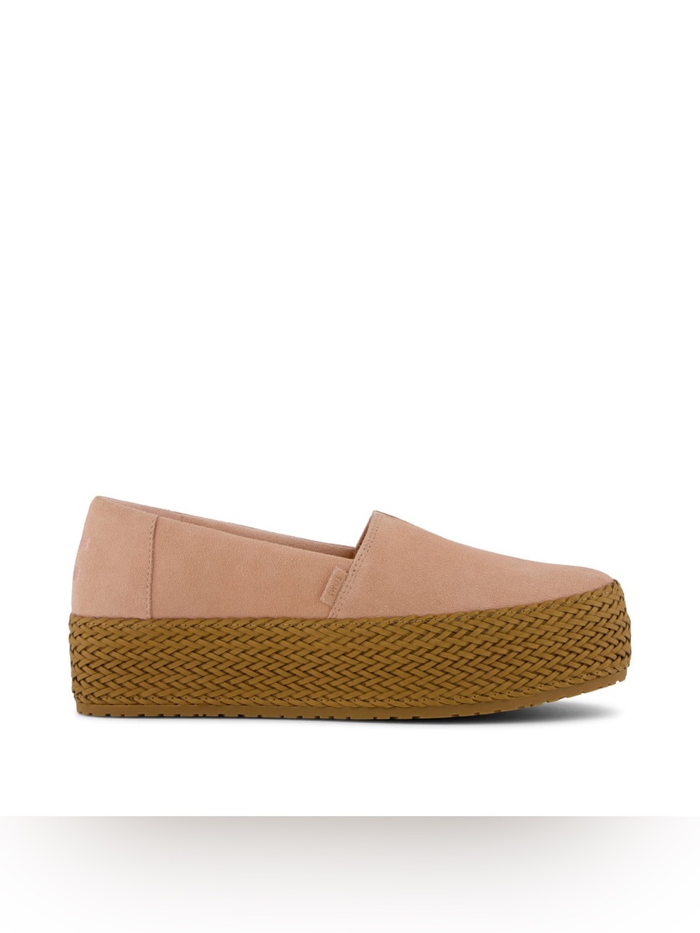 Womens Valencia Platform Espadrille Pink Cafe Creme Suede Size 12- New in Box